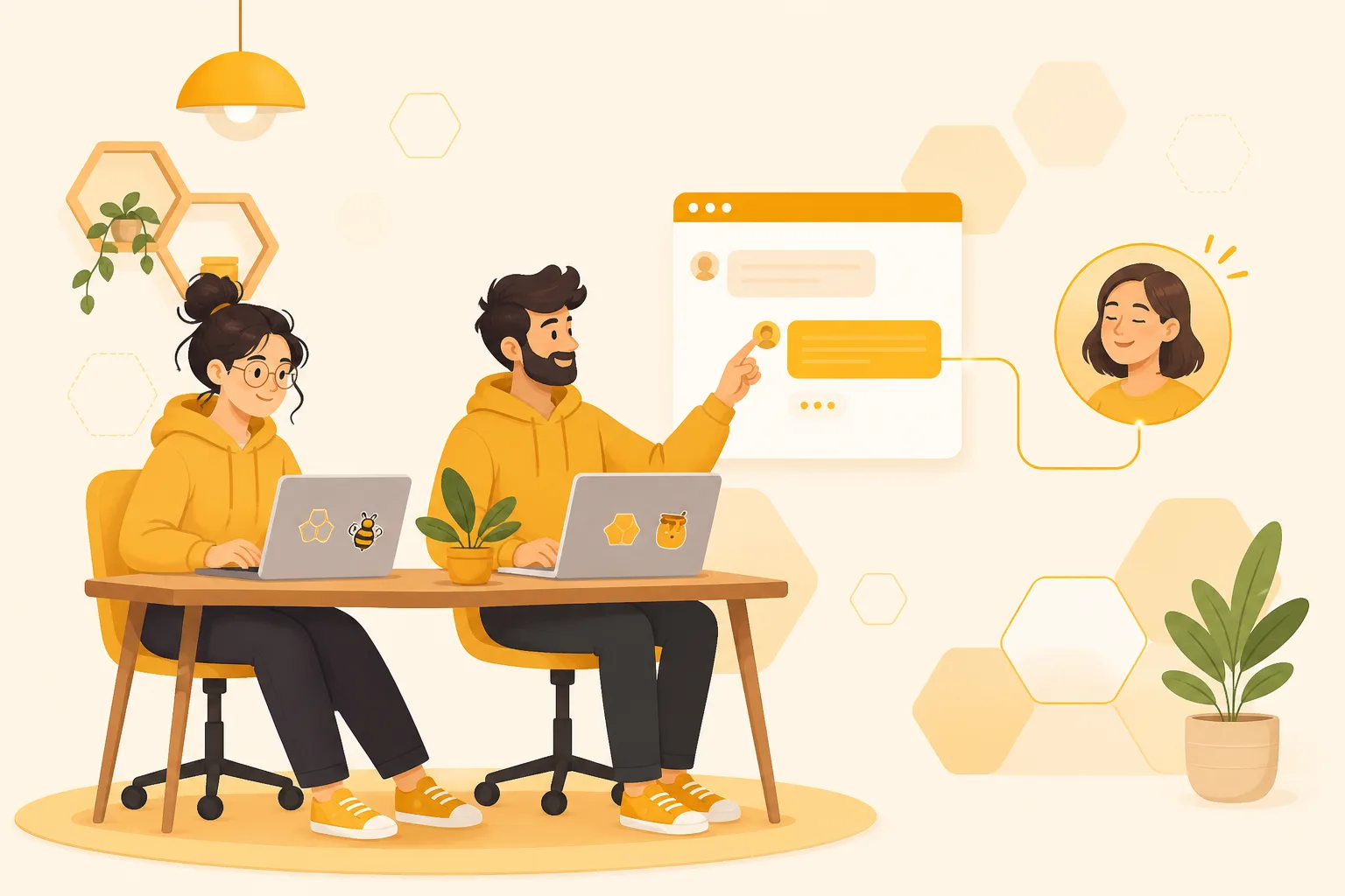 Two developers replying directly to a customer